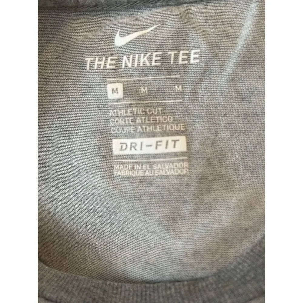 Nike Shirt Youth Medium Gray Short Sleeve Dri-Fit Athletic Cut Can't Guard Quick